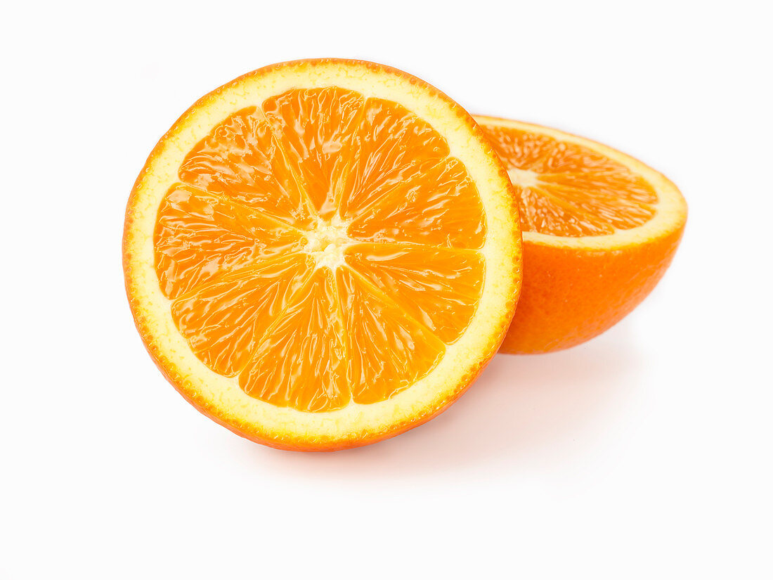 An Orange, Sliced in Half