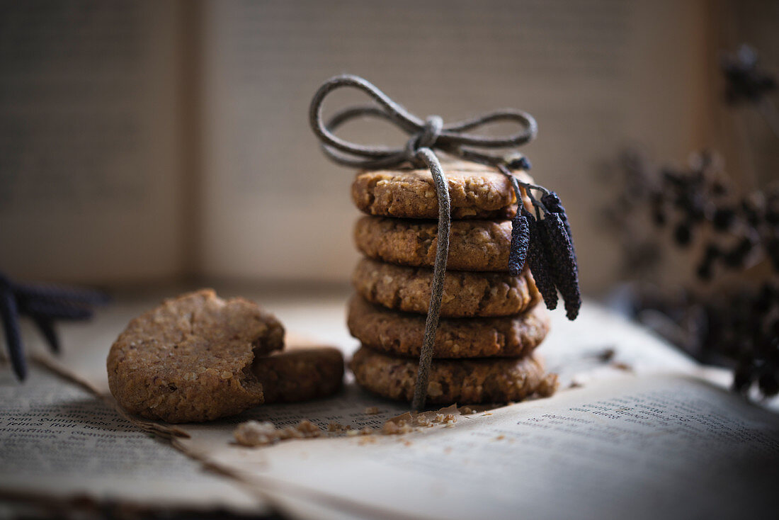 Sugar-free, vegan oatmeal cookies