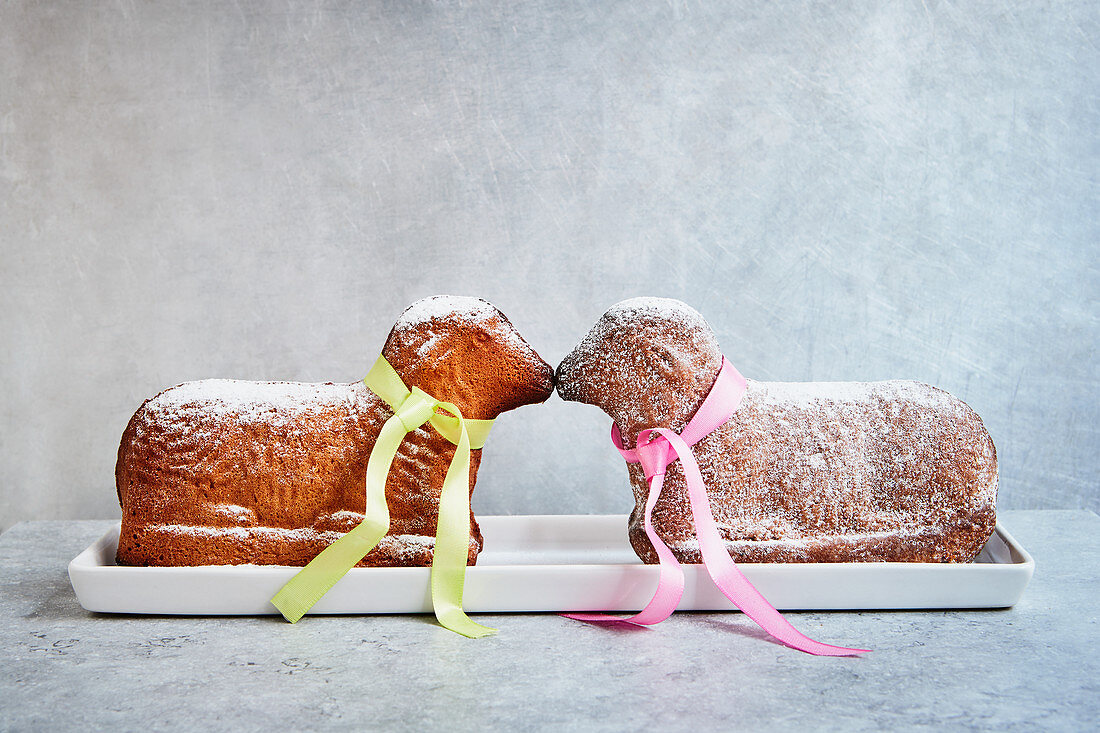 Easter lamb breads