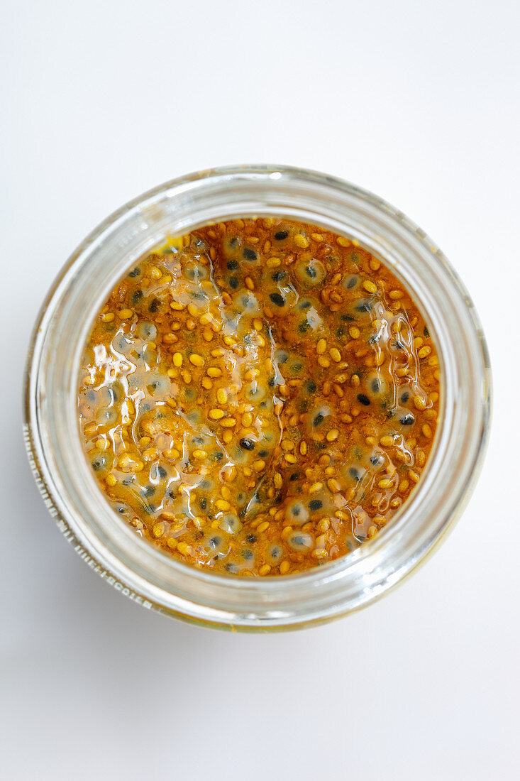 Banana bowl with chia seeds and turmeric