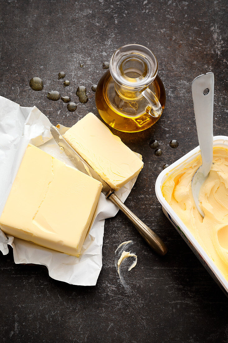 Baking fats – butter, margarine and plant oil