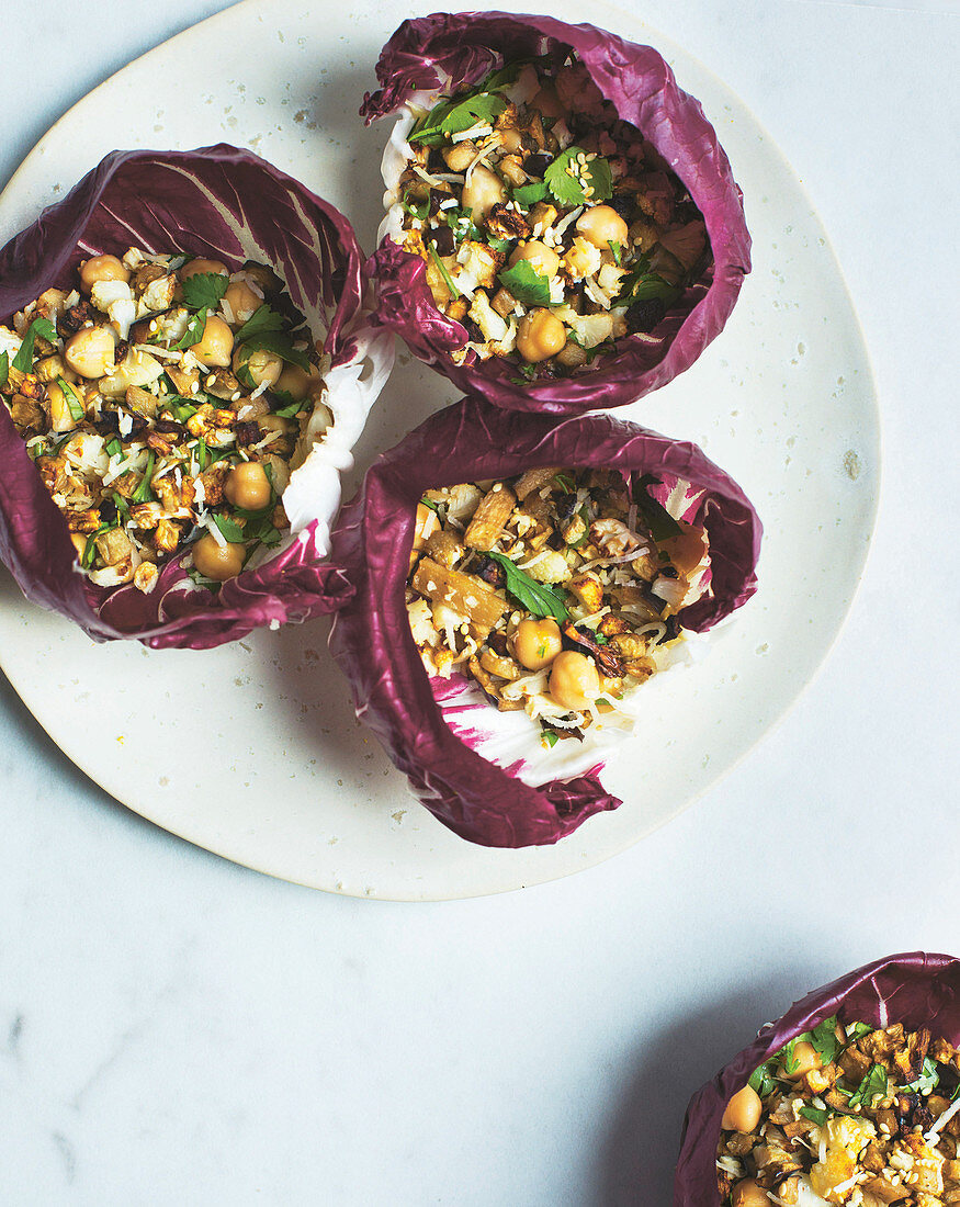 San Choy Bow with eggplant