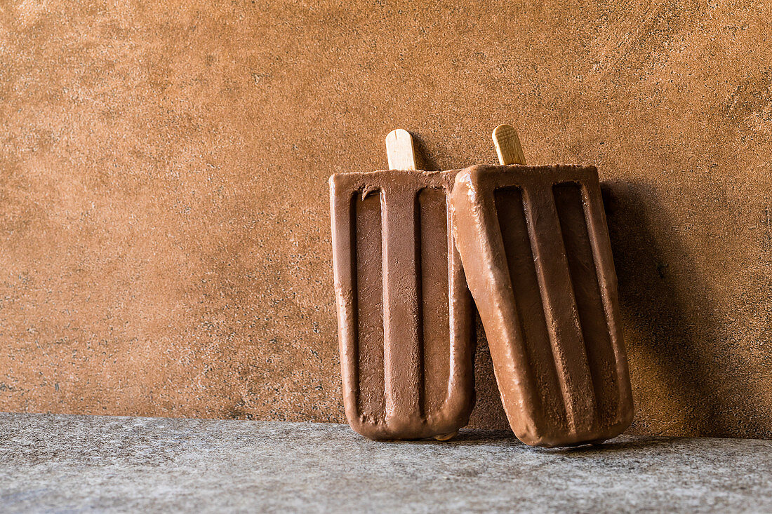 Chocolate ice cream sticks