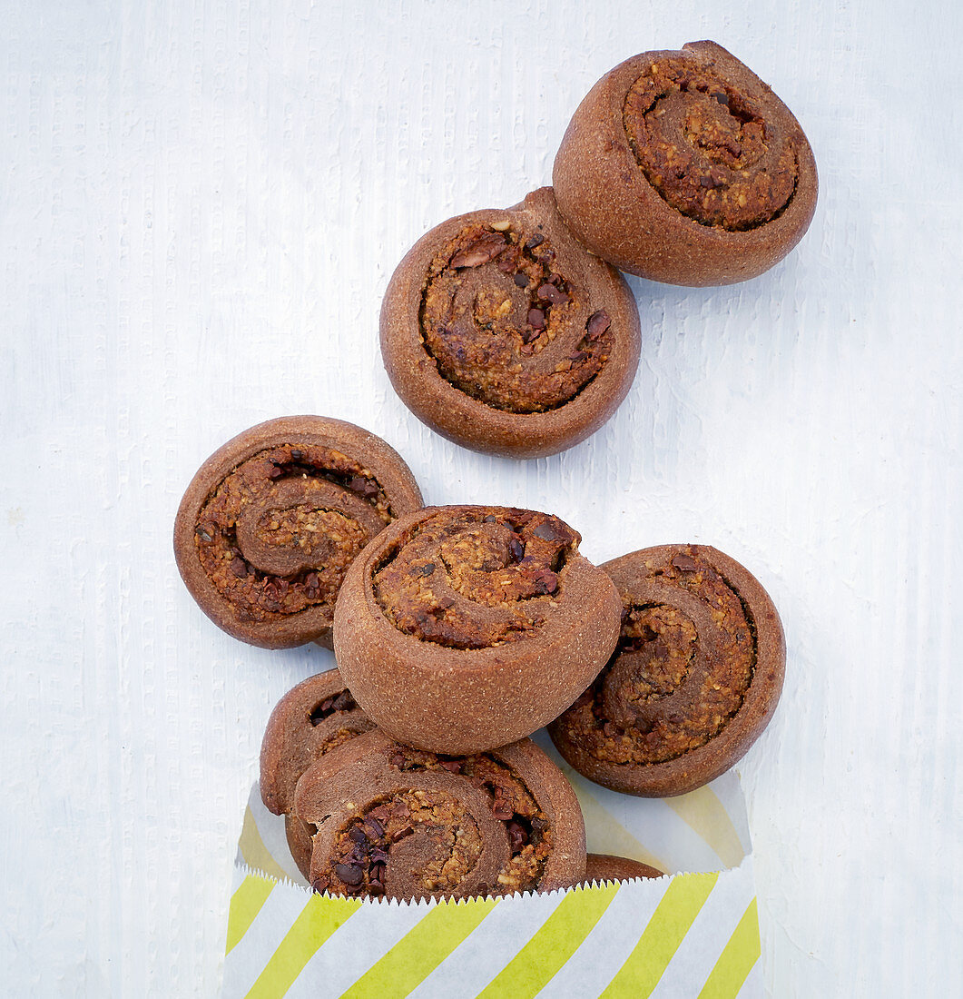 Chocolate spiral biscuits