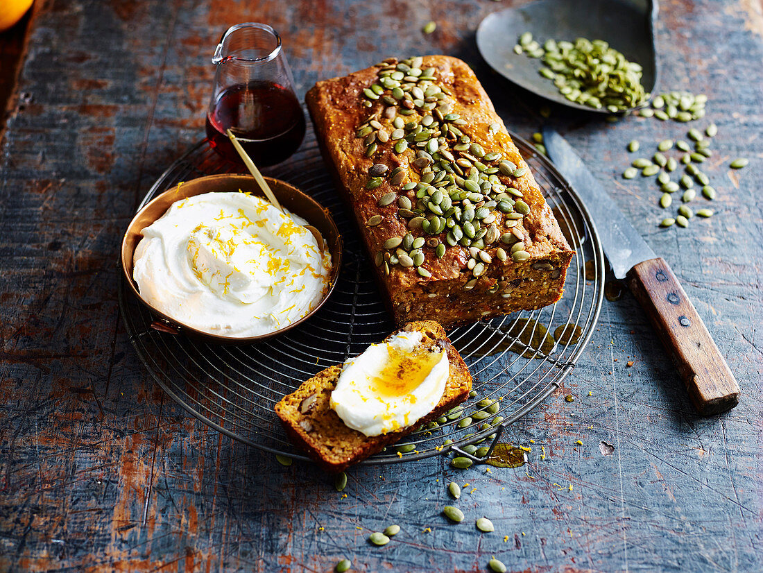 Superfood Spiced Pumpkin, Carrot and Walnut Loaf