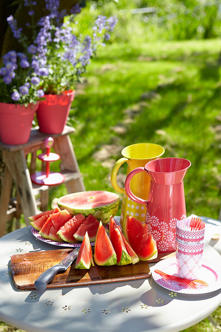 Stücke von Wassermelone