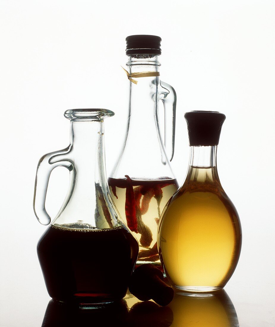 Aceto Balsamico (Essig), Pfefferöl & Olivenöl in Flaschen
