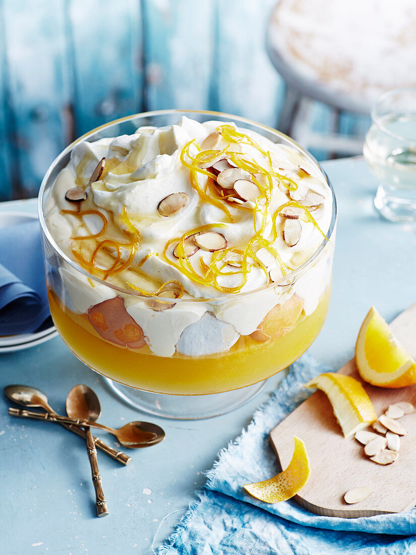 Champagne and Orange French Macaroon Trifle (Gluten-Free )