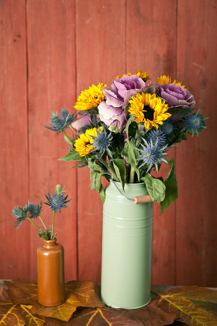 Mixed flowers in vase