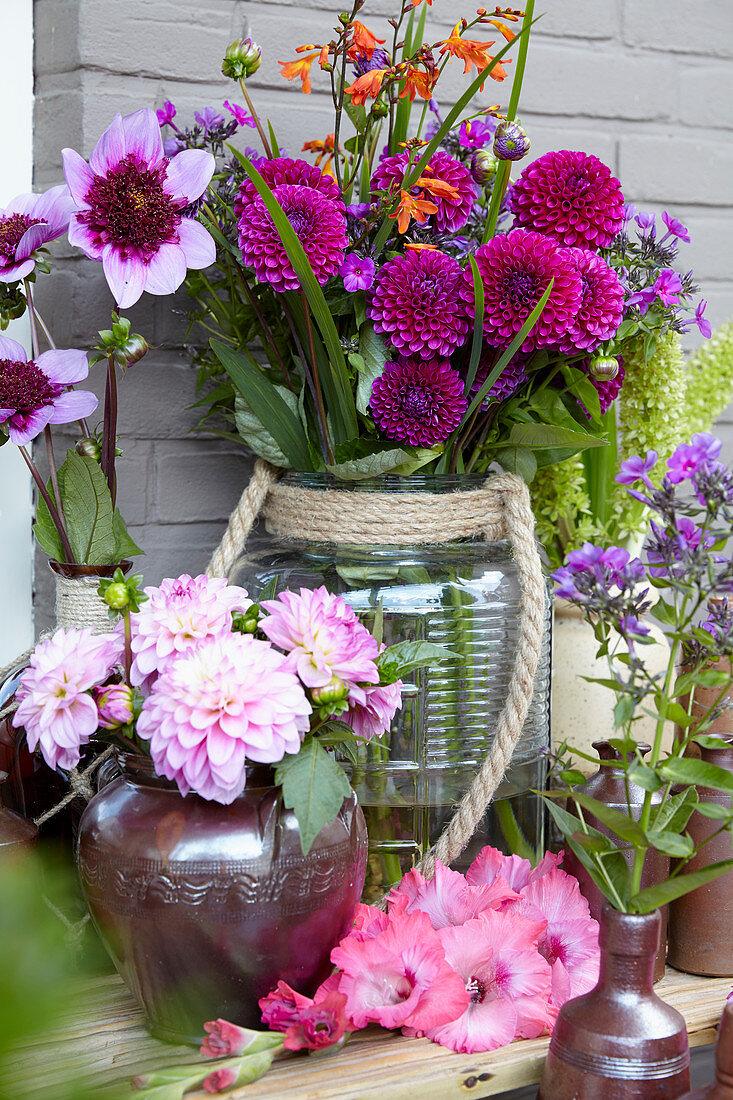 Porch with summer flowers