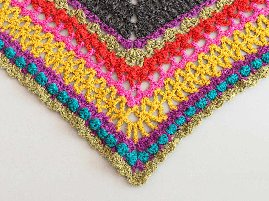 A crocheted shawl