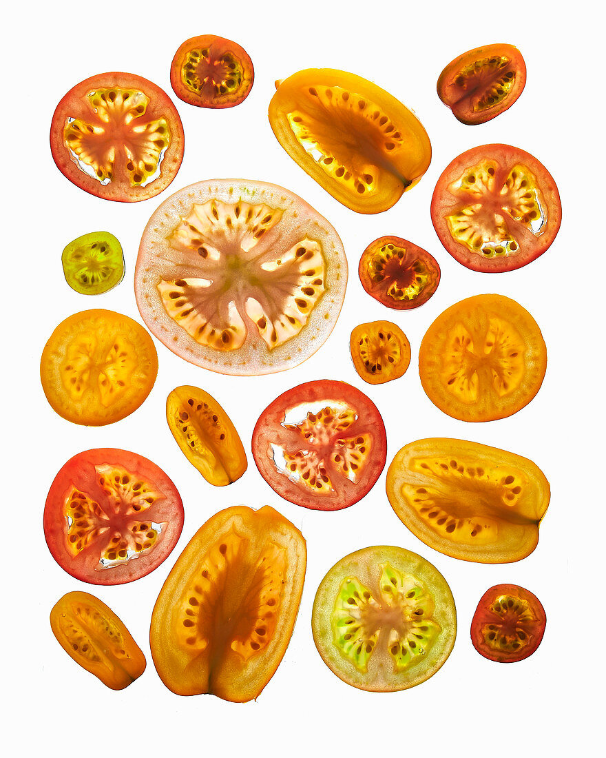 Various tomato slices