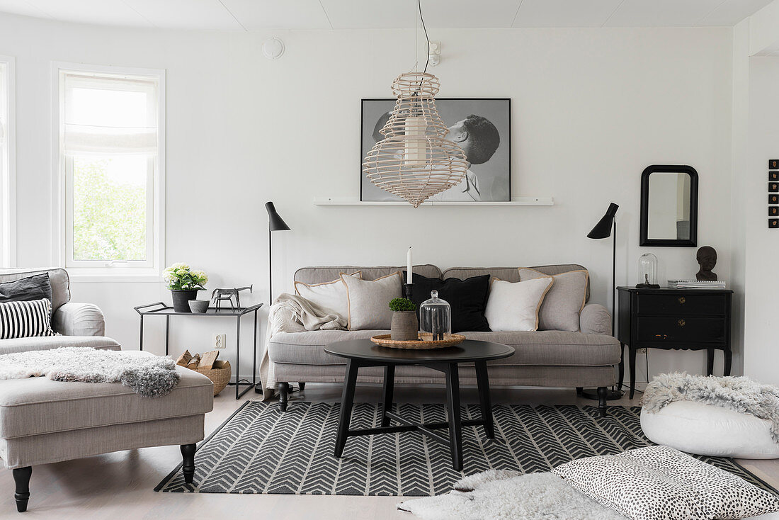 Classic living room in subdued colours