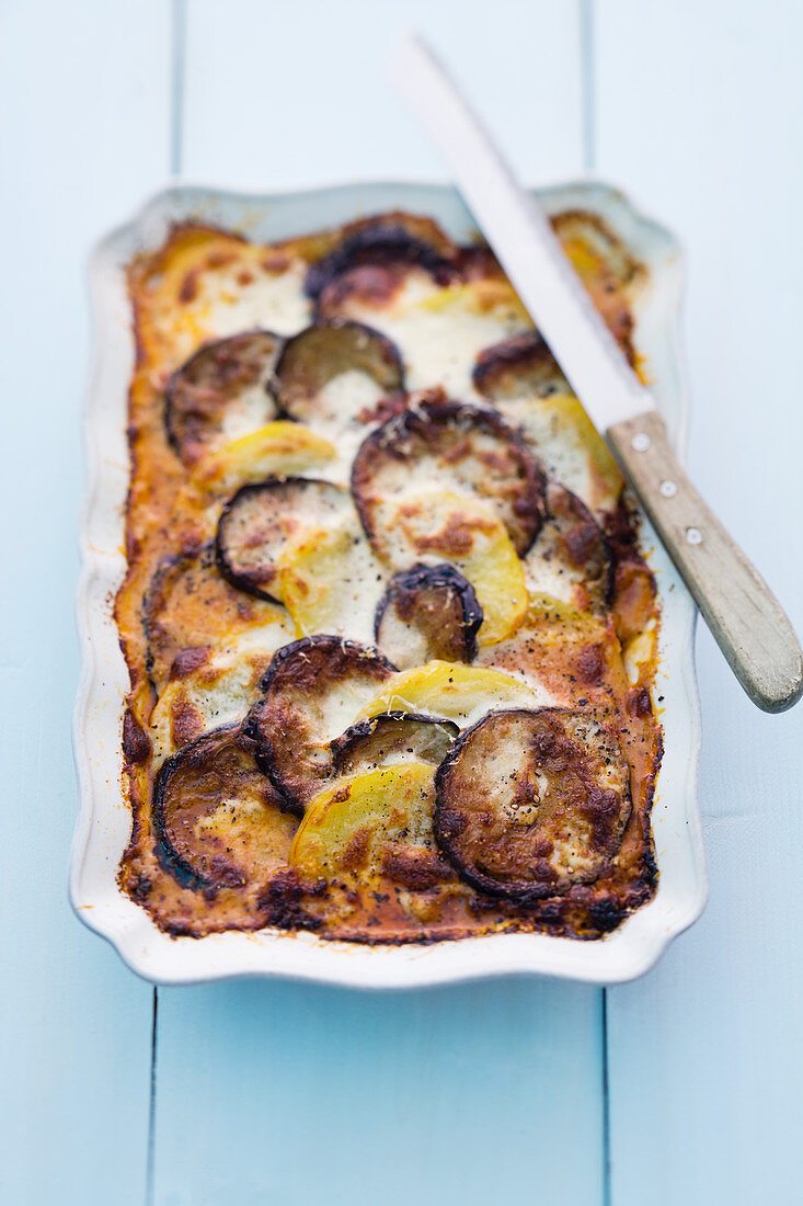 Moussaka with aubergines