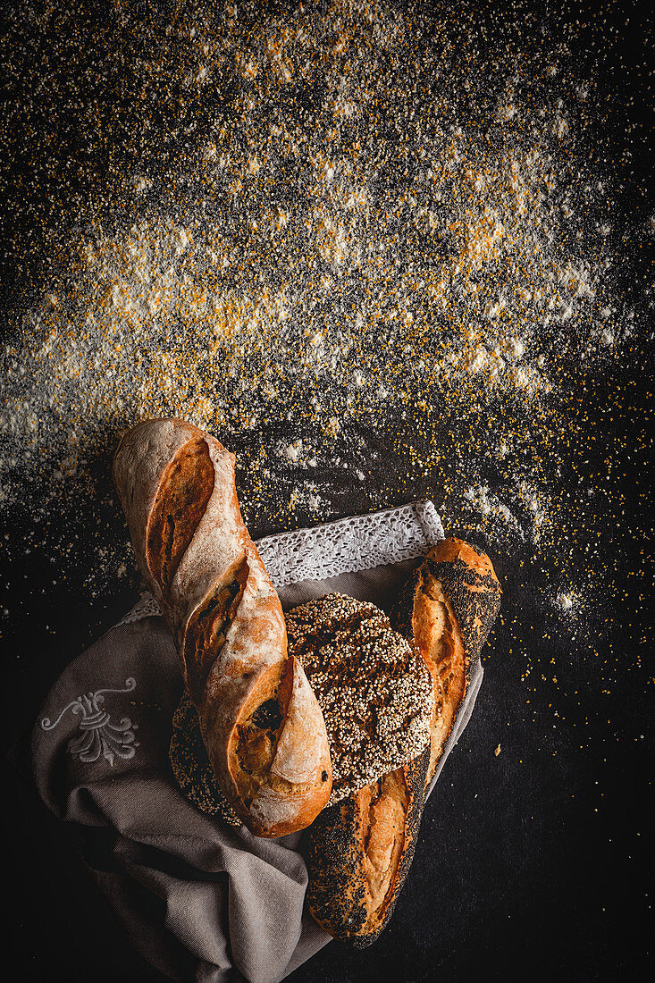 Natural Assortments of homemade breads