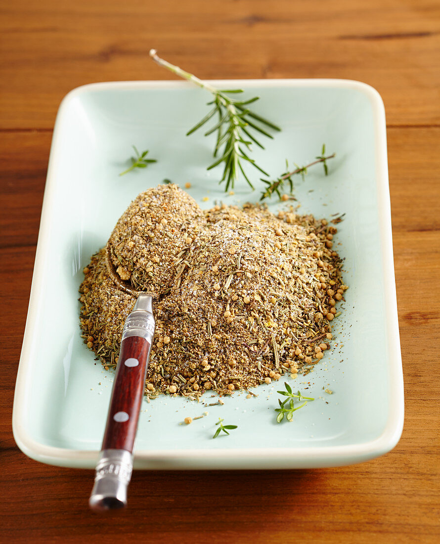 Italian spice mixture with rosemary, thyme, mustard seeds and Cayenne pepper