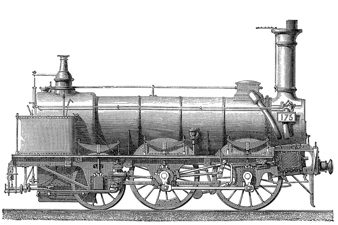 Steam Locomotive with Coal Car, 19th Century