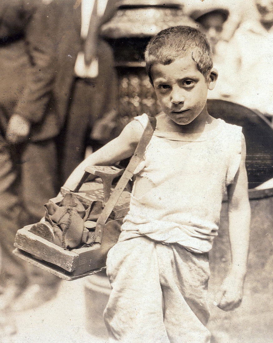 Shoeshine Boy, City Hall Park, NYC, 1924