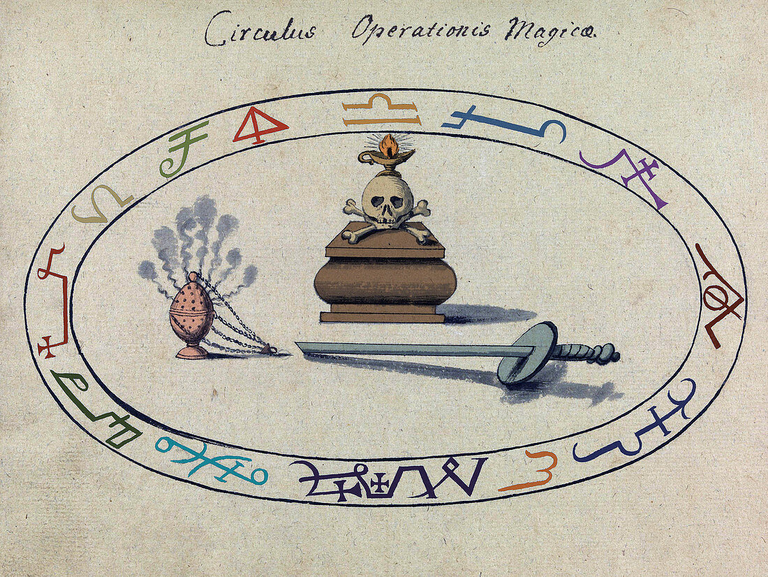 Magic Circle, Cabbalistic Symbols, c.1775
