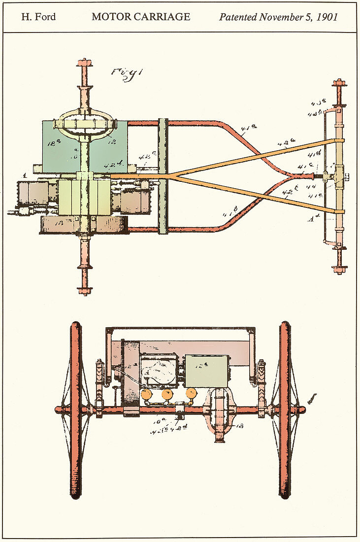 Henry Ford's Motor Carriage Patent, 1901