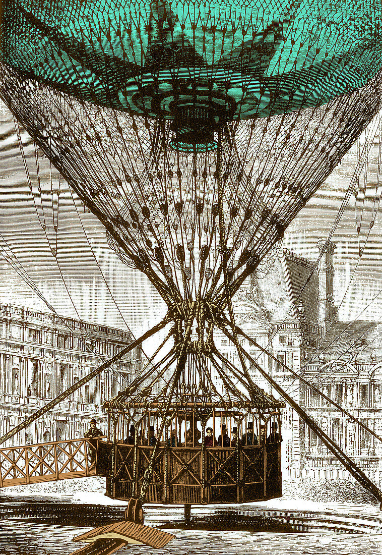 Henri Giffard's Captive Balloon, 1878