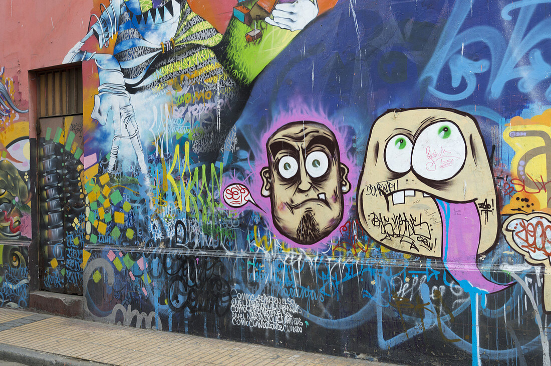 Graffiti Wall Art in Valparaiso, Chile