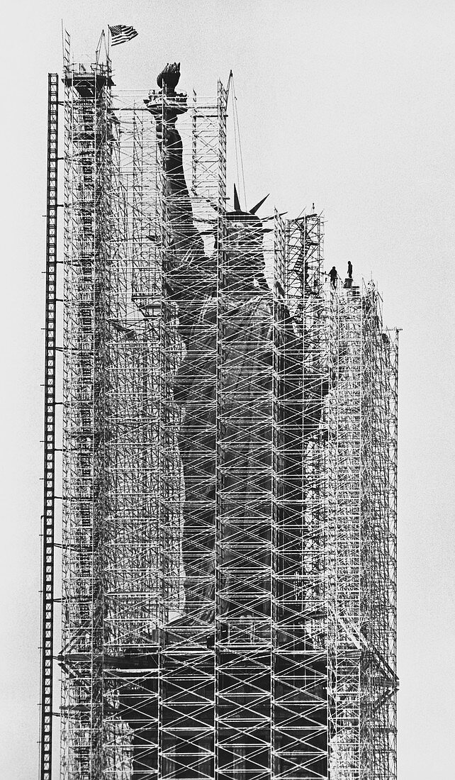 Statue of Liberty Being Renovated, 1984