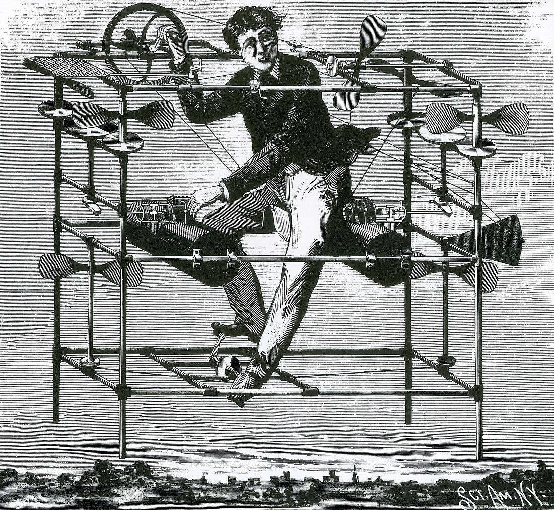Ayres' New Flying Machine, 1885