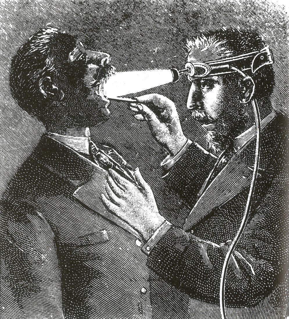 Laryngoscope with Electric Light, 1897