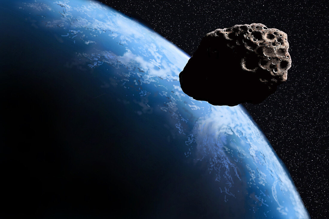 Asteroid Threatening Earth, Illustration