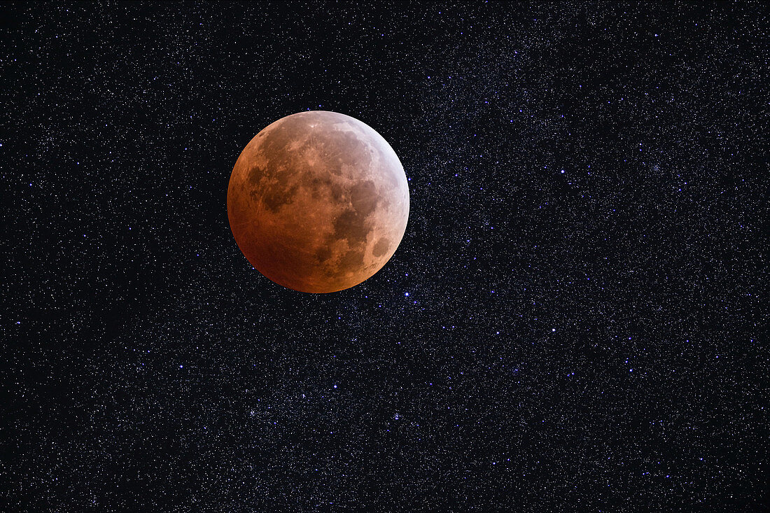 Lunar Eclipse and Starfield
