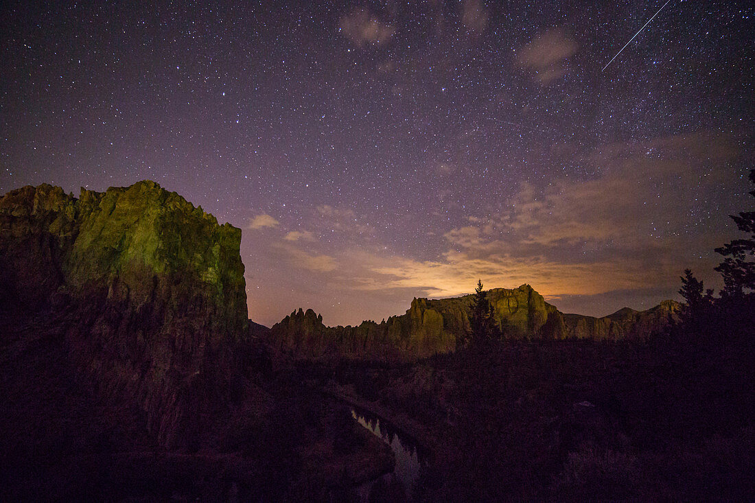 Light Pollution, Smith Rocks, Oregon