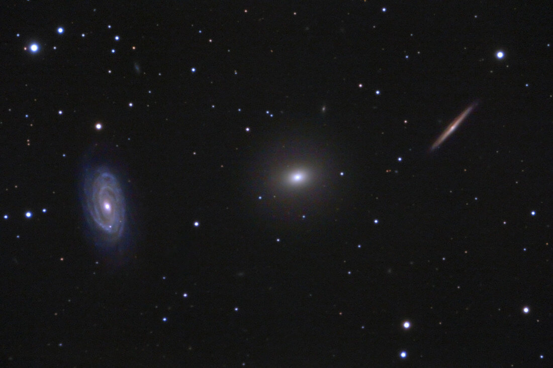 Draco Trio: NGC 5985, NGC 5982, NGC 5981