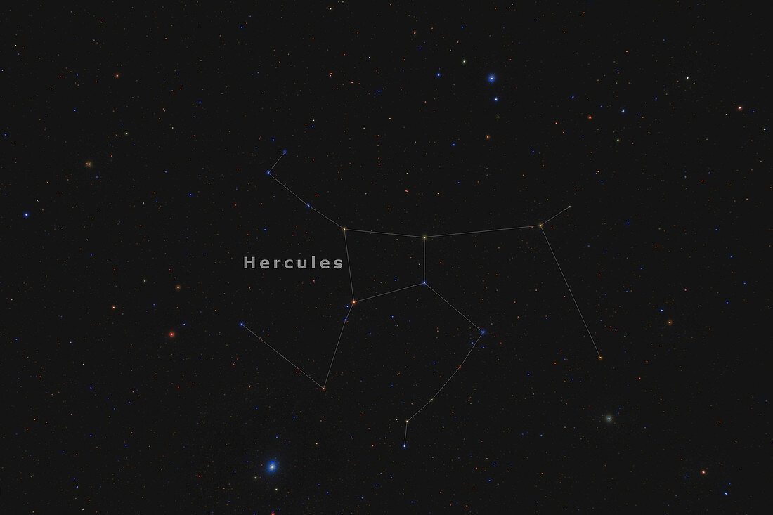Hercules, Corona Borealis, Labeled