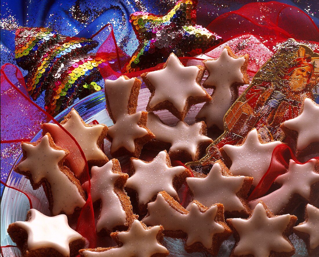 Frosted Star Cookies for Christmas