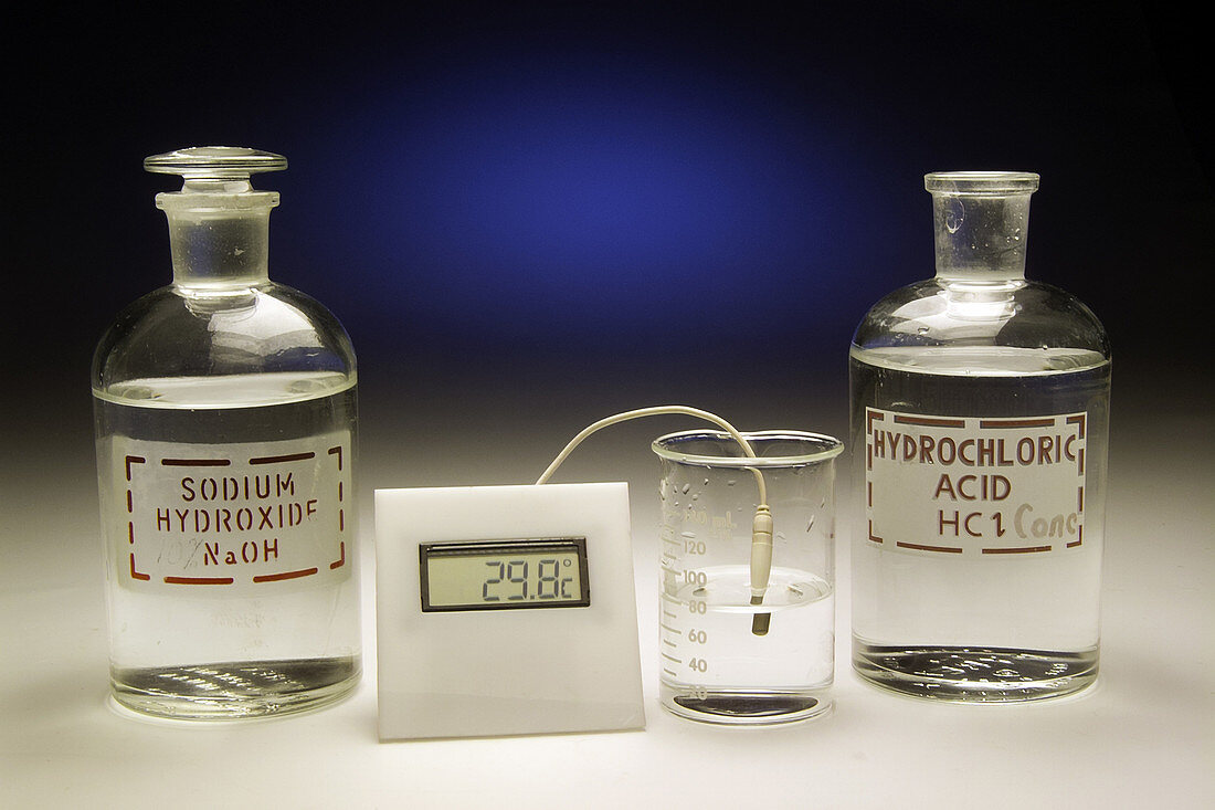 Sodium Hydroxide Reacts with Hydrochloric Acid