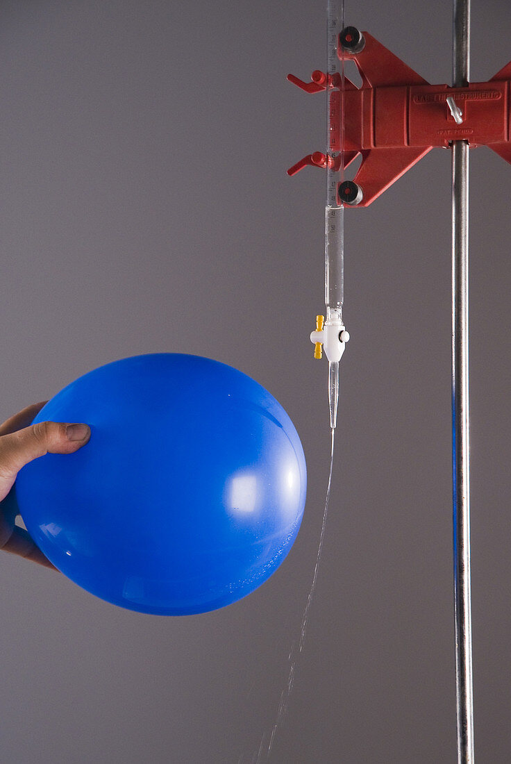 Balloon with Static Charge Bends Water Stream