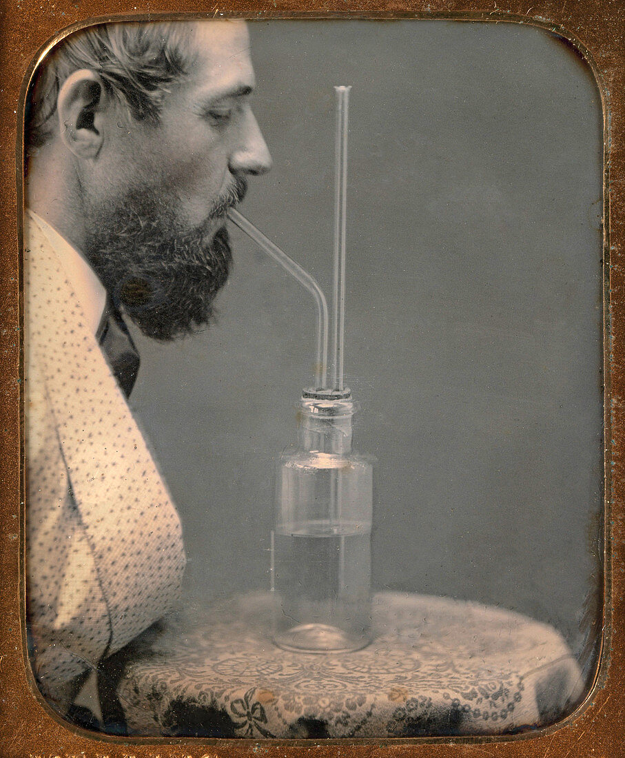 Inhaling Chlorine Gas, 1850s