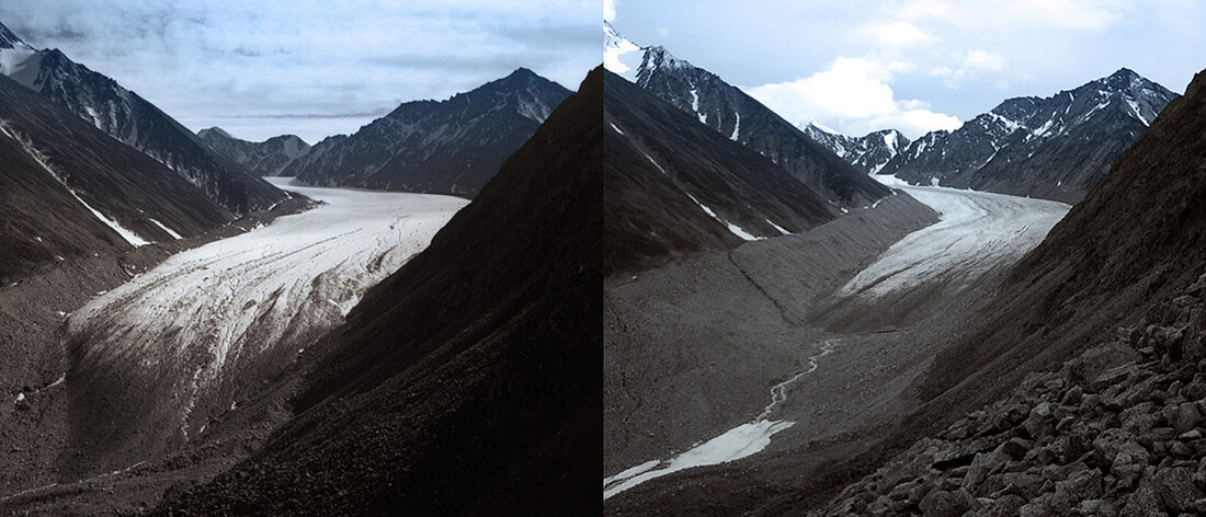 McCall glacier, 1958 and 2003