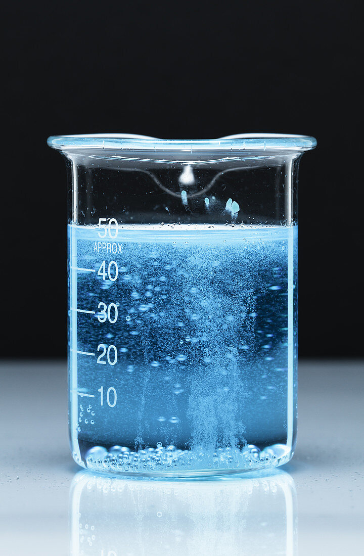 Copper Carbonate Reacts with Acid