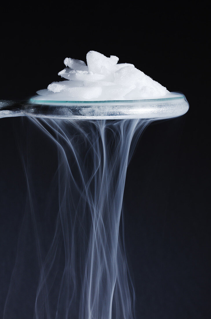 Dry Ice Sublimating