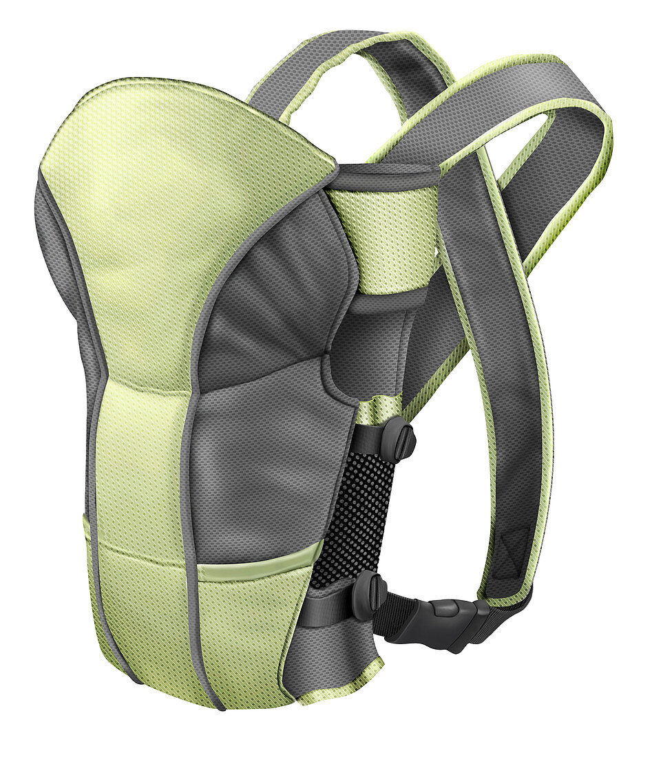 Cloth baby carrier, illustration