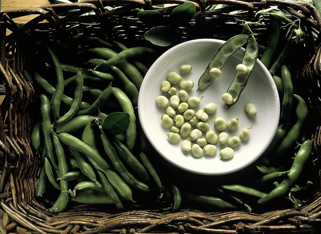 Green Beans in a Baket