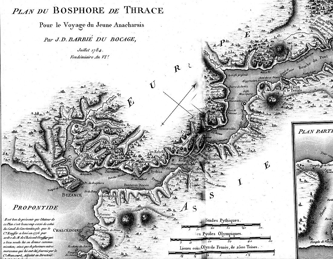 Historical map of the Bosphorus