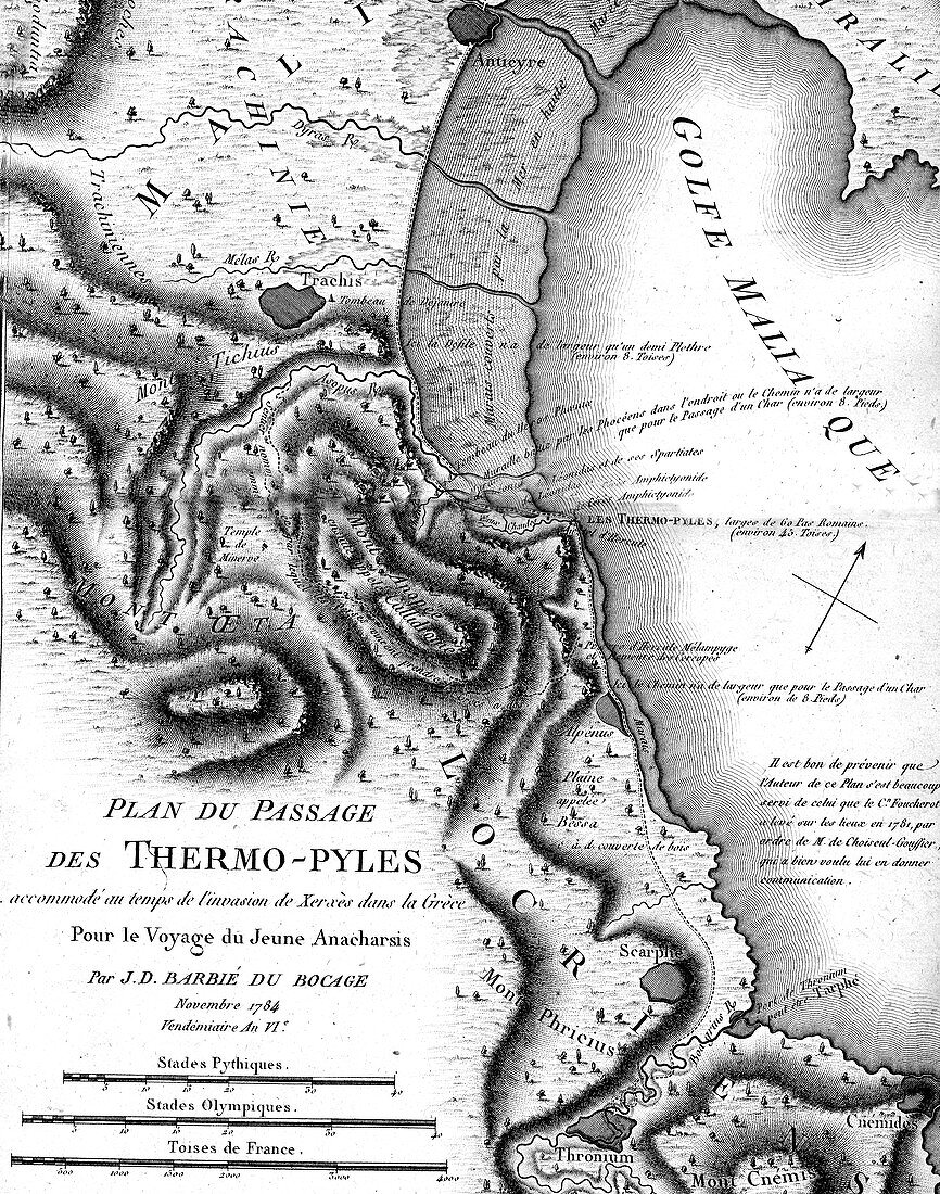 Historical map of Thermopylae
