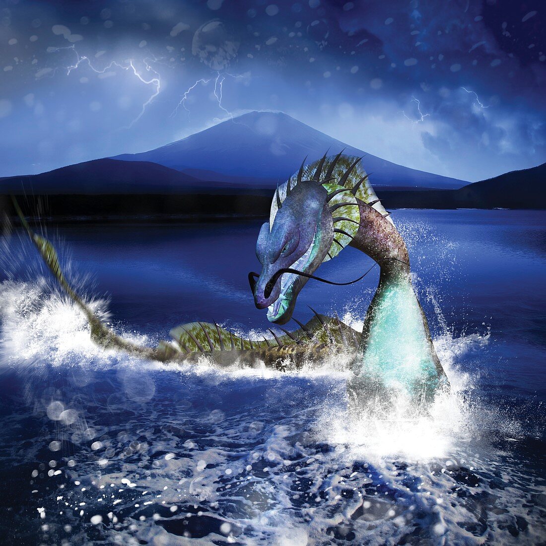 Issie lake monster, illustration