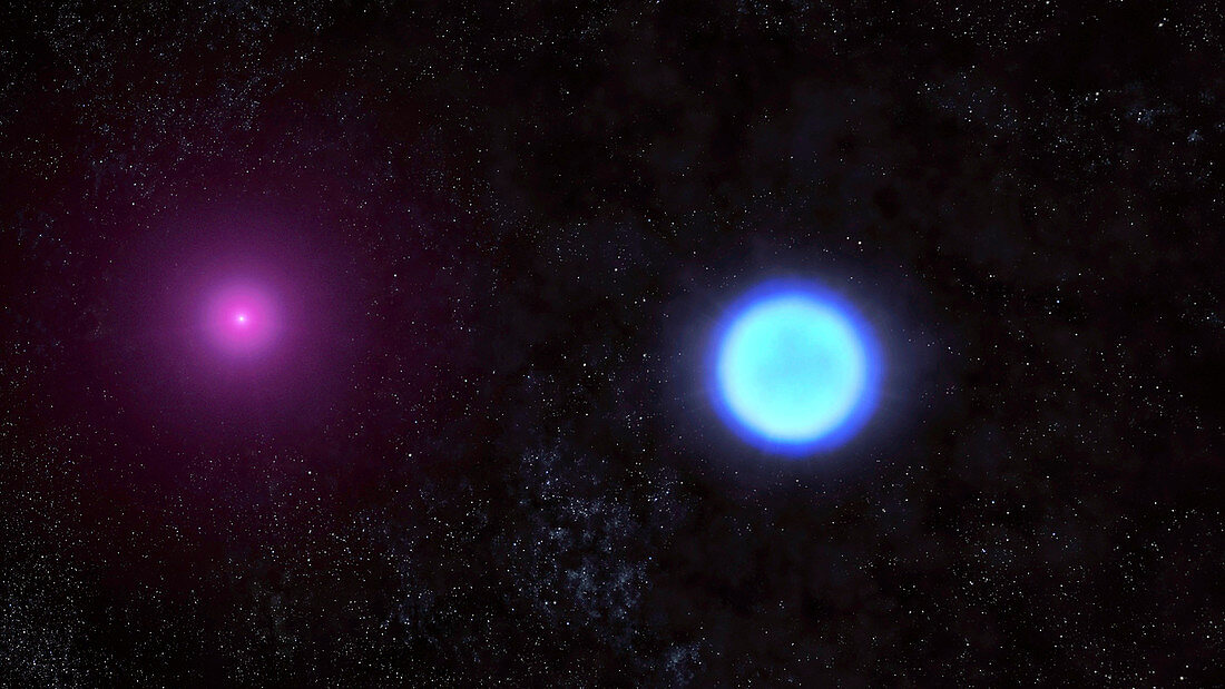 Gamma-ray binary star system LMC P3, illustration