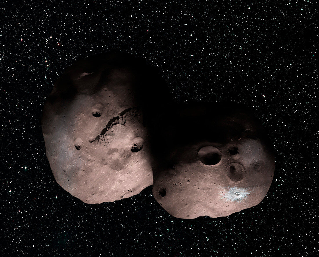 2014 MU69 (Ultima Thule) as binary object, illustration
