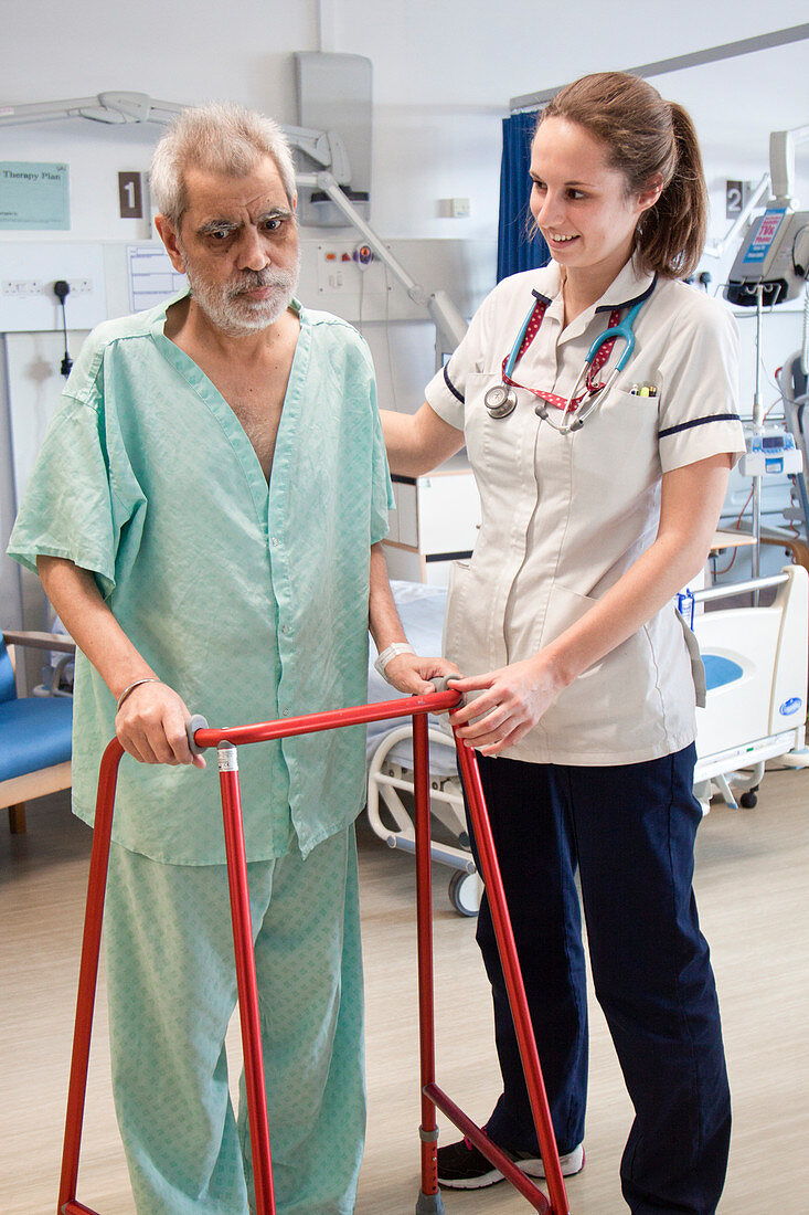 Occupational therapist with patient