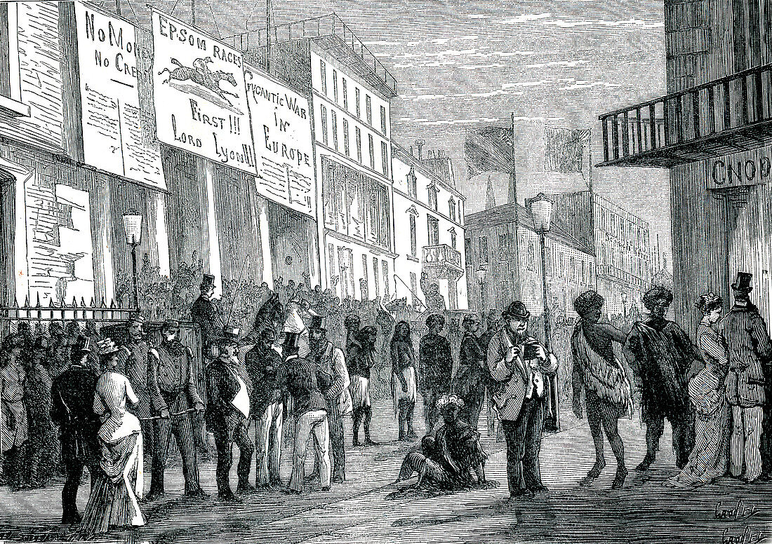 Melbourne street scene, Australia, 1860s